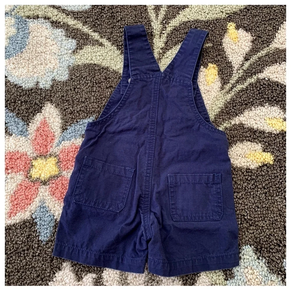 Carters Navy Blue Sailing Shortall Overalls Playsuit Romper Jumper Outfit 9 Mos